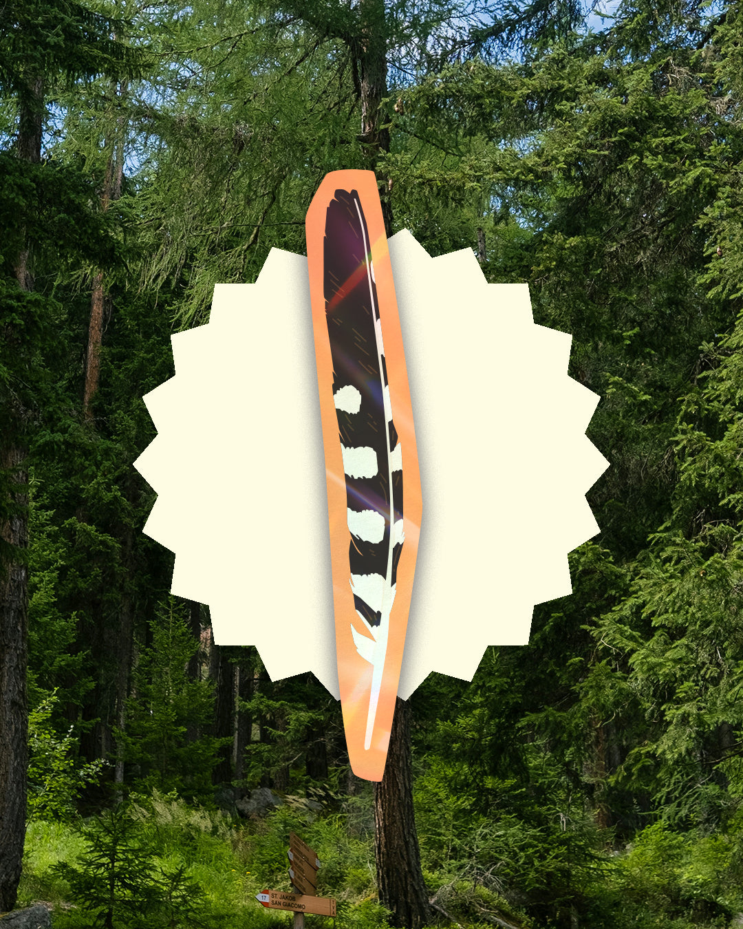 Great-spotted Woodpecker Feather Bookmark