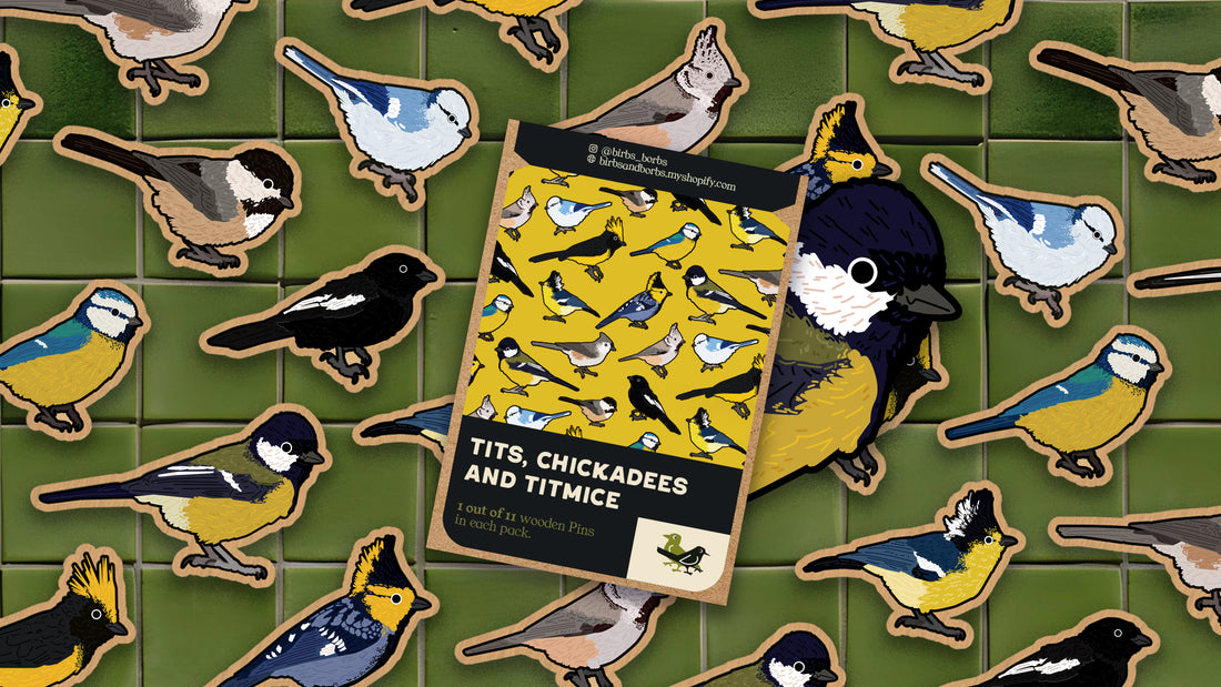 Tits, Chickadees and Titmice - Wooden Pins