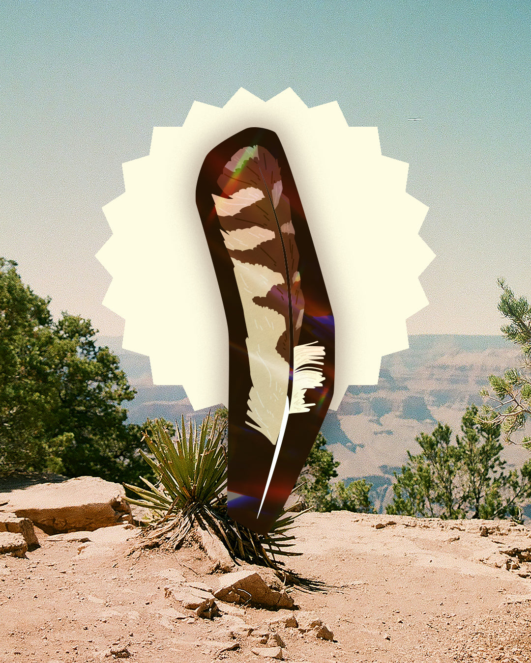 Burrowing Owl Feather Bookmark