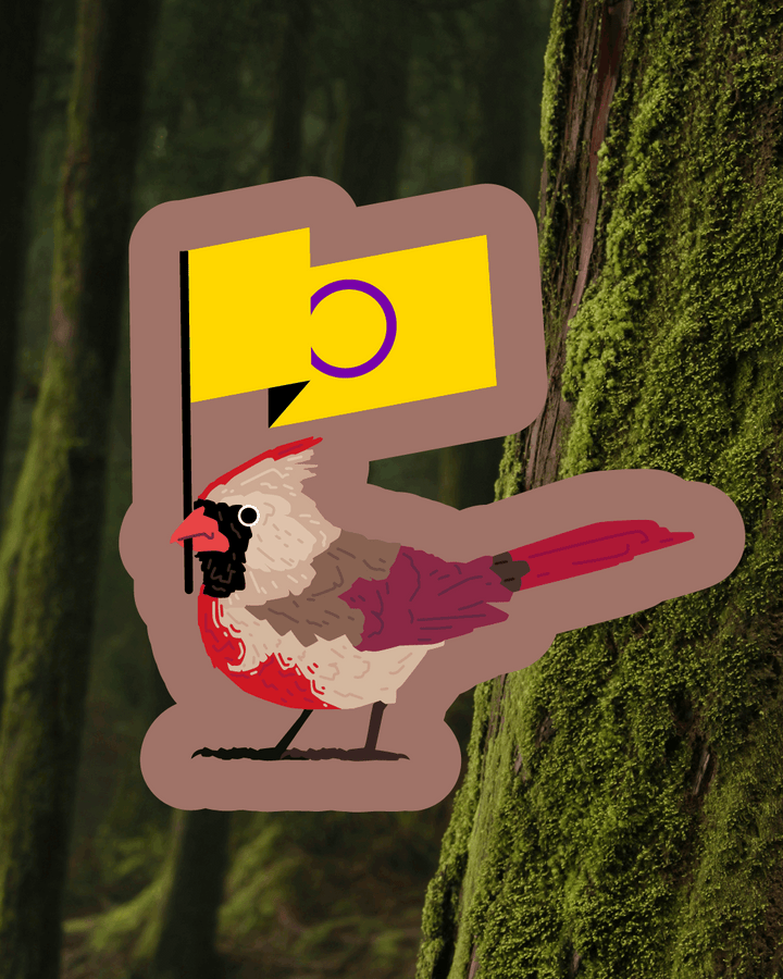 Intersex Cardinal Sticker