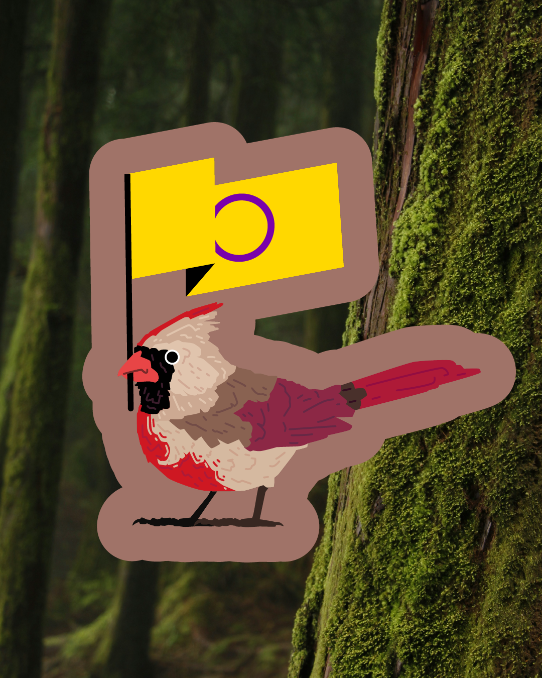 Intersex Cardinal Sticker