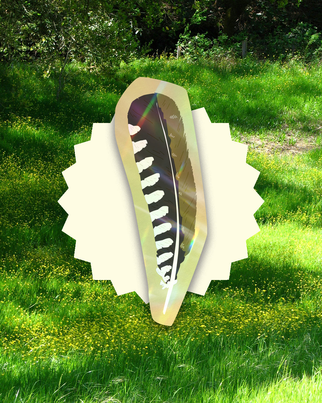Green Woodpecker Feather Bookmark